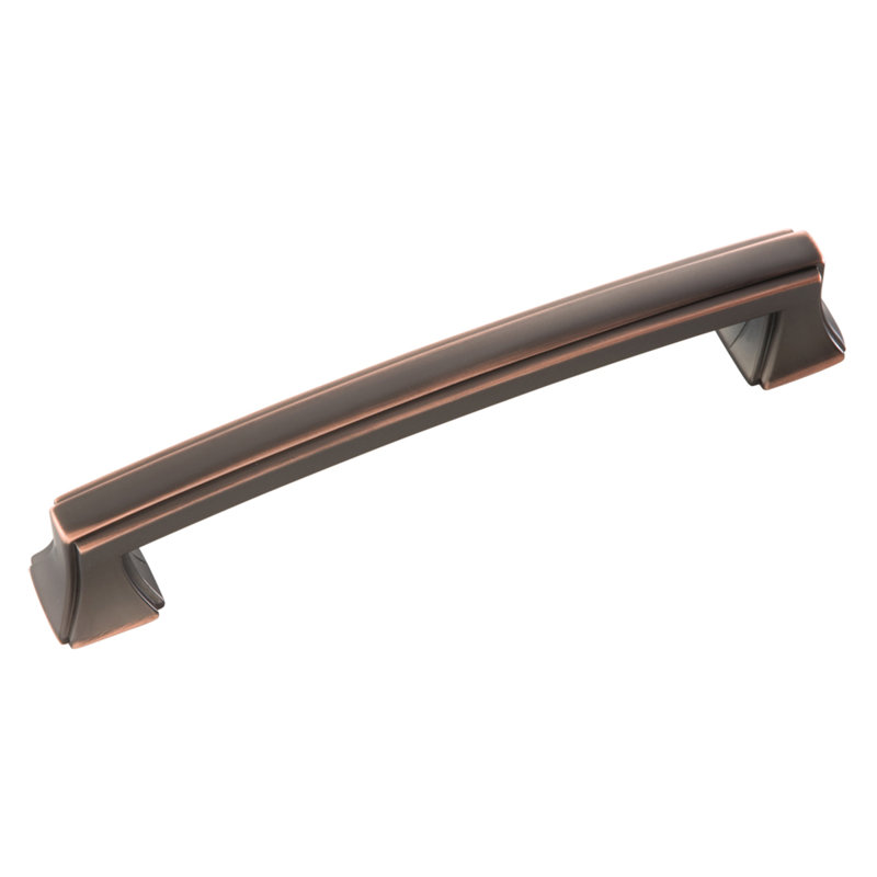 Bridges Collection Handle Pull - 5-1/16" Center to Center Cabinet Pull Oil-Rubbed Bronze Highlighted - Transitional, Deco Hardware for Drawers & Cabinets