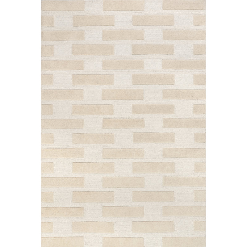  Remy Crosshatch Wool Area Rug, Rectangle 9' x 12'