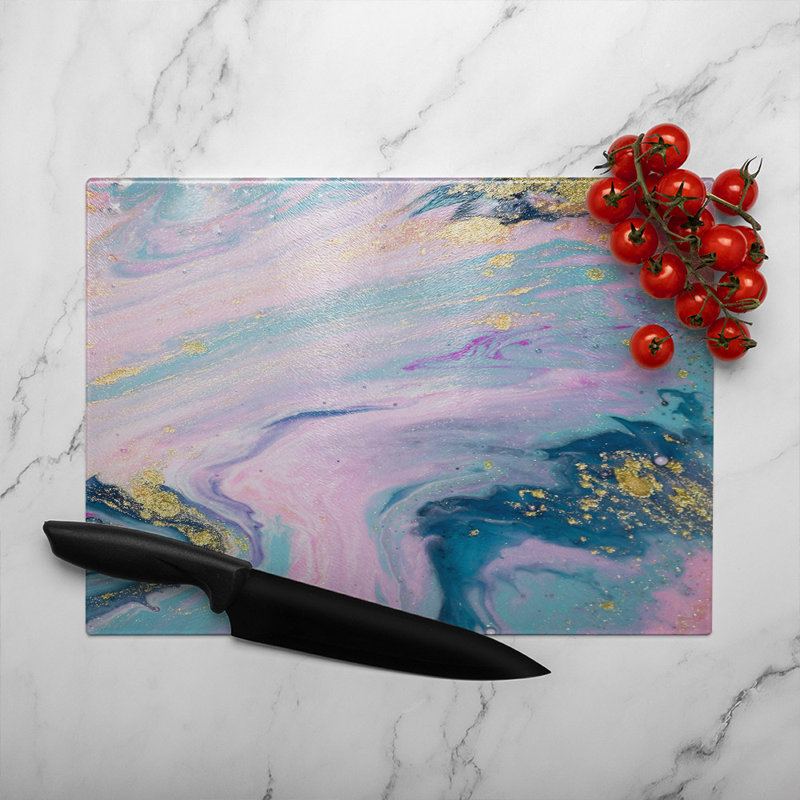 Marble Glass Chopping Board