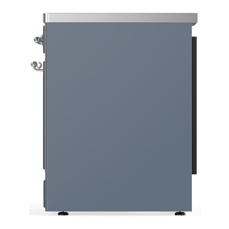 Cuisinière à induction 30 pouces avec 4 éléments à induction en bleu-gris Majestic III Series (garniture chromée), Bleu gris