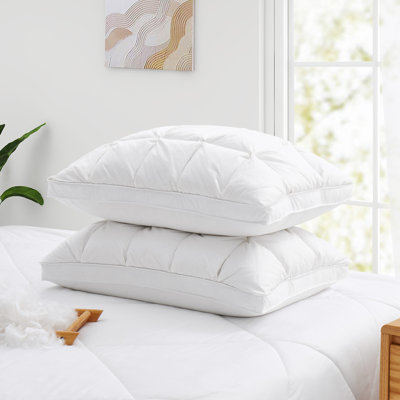Luxury Pinch Pleat White Down Feather Pillows
