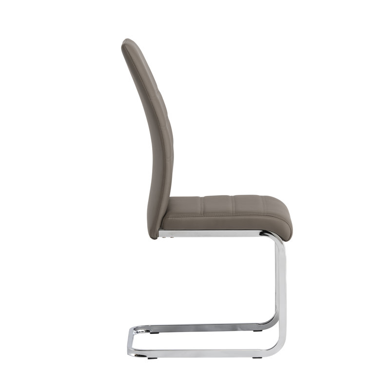 Maeva 46cm H Upholstered Side Chair, Taupe, 1
