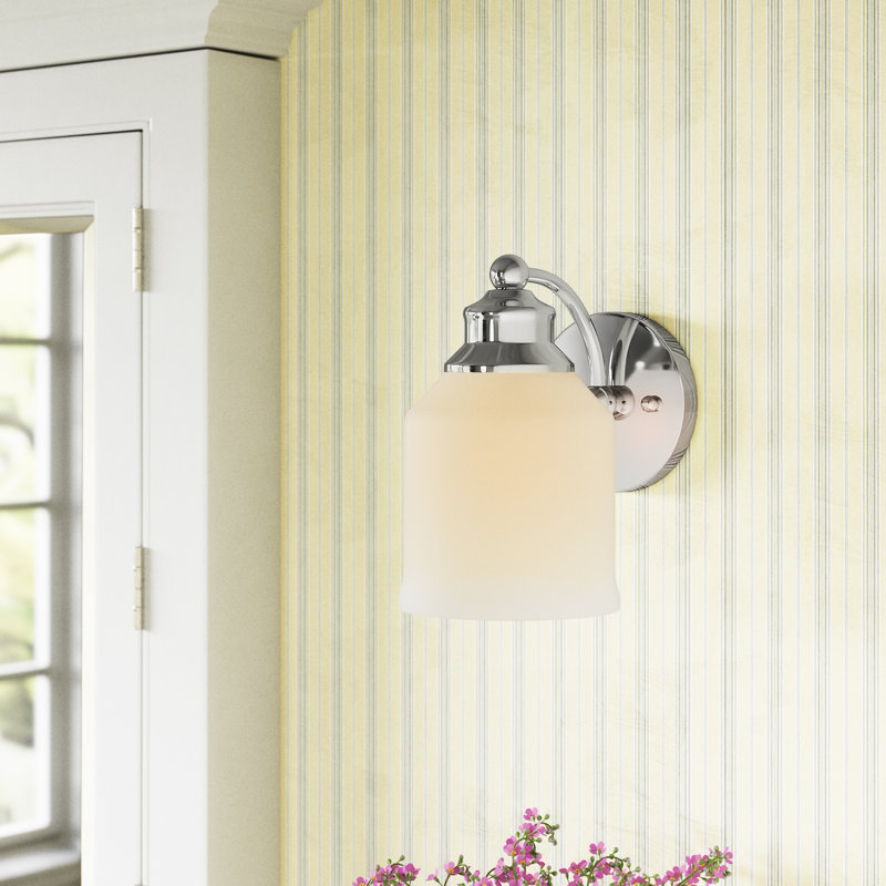 Éclairage pour meuble-lavabo à DEL Lauder Farmhouse, Une lumière, Chrome chrome