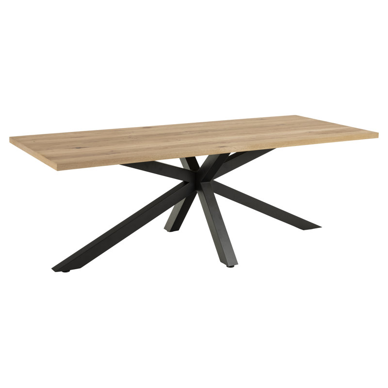 Leilani Oak Metal Base Dining Table