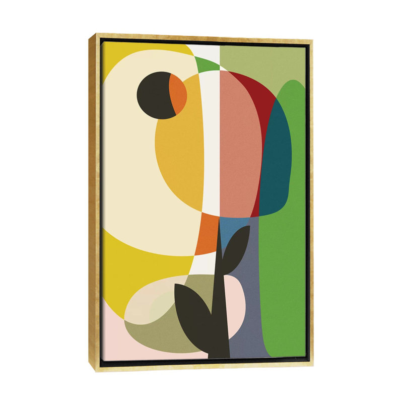 «Mid Century Garden II» par Ana Rut Bré - impression d'art graphique, Aucun mat, Toile encadrée d'or