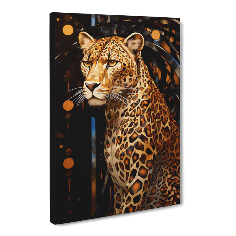 Leopard Deco - Wrapped Canvas, 76cm H x 50cm W x 3cm D