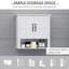 Armoire blanche à 3 salles de bain, avec tablette réglable et 2 portes - Améliorez le rangement au-dessus de la tablette de toilette, organisez facilement vos articles essentiels,