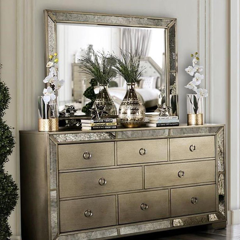Miroir Glam 50,4 ", champagne
