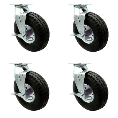 Pneumatic Caster with Brake