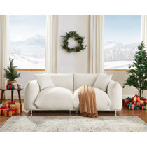 Emad 106.3 Upholstered Sofa Fluffy Cloud Sectional Couch Modern Comfy Sofas