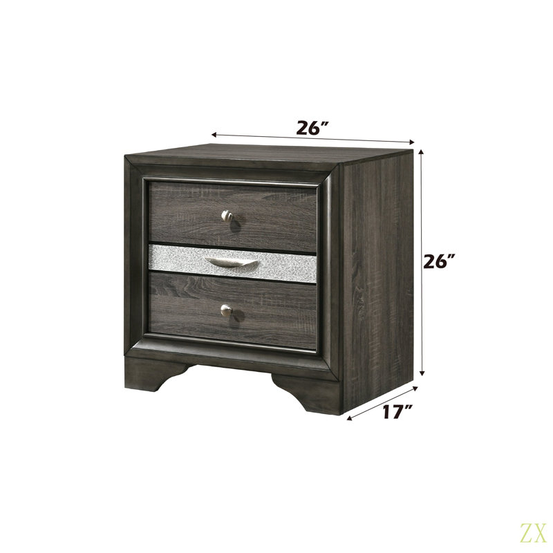 Table de chevet Naima, Gris