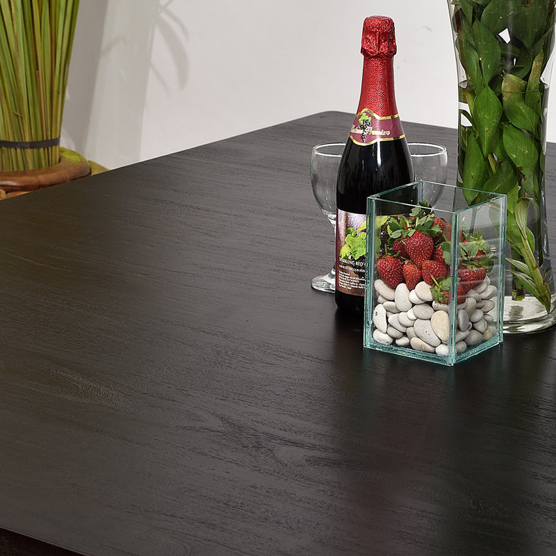 Arnisa Mahogany Solid Wood Dining Table, Dark Brown