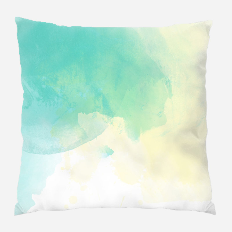 Coussin décoratif aquarelle Mukilteo, Microsuède, Intérieur