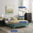 Sutton Performance Velvet Bed Frame-195014835-228178906