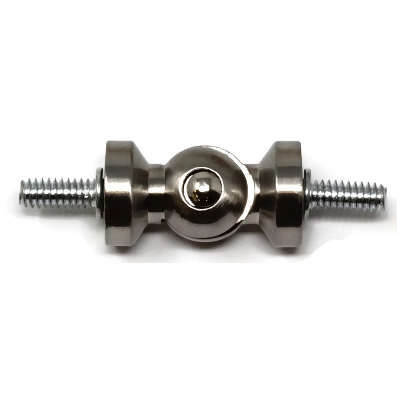 Accessoire de quincaillerie de rideau à charnière à coude Pekalongan, Acier brossé