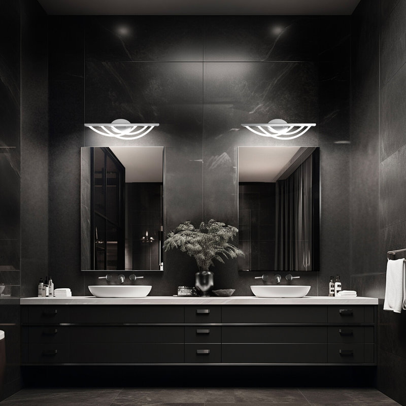 Swoop LED Bath Vanity & Wall Light, Brushed Nickel