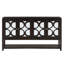 Console / armoire de rangement / buffet Elegant Retro avec portes en miroir, tablettes spacieuses et pieds en bois d'acacia durable-116542249