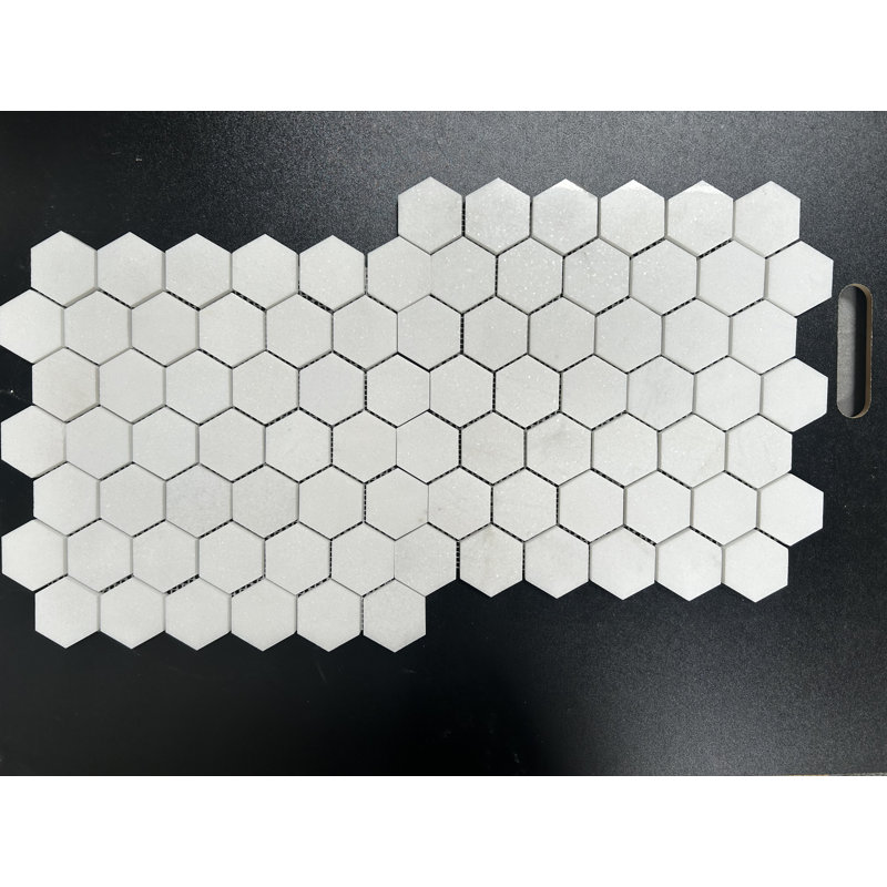2 X 2 Thassos Hexagon Polished