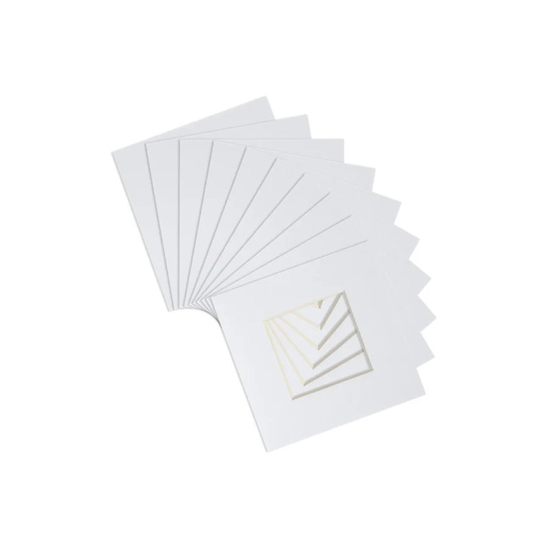 Nicola Spring - Picture Mounts, White, 20cm H x 20cm W x 0.2cm D