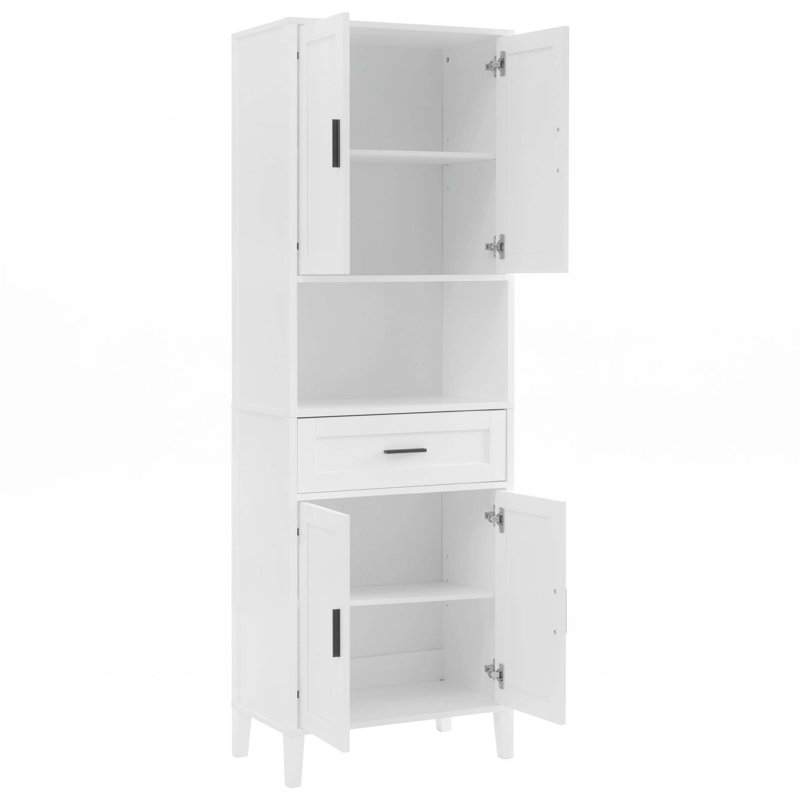 70.9" High Freestanding Tall Bathroom Cabinet, White