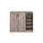 Rustic Grey Oak 4-Shelf Shoe Cabinet