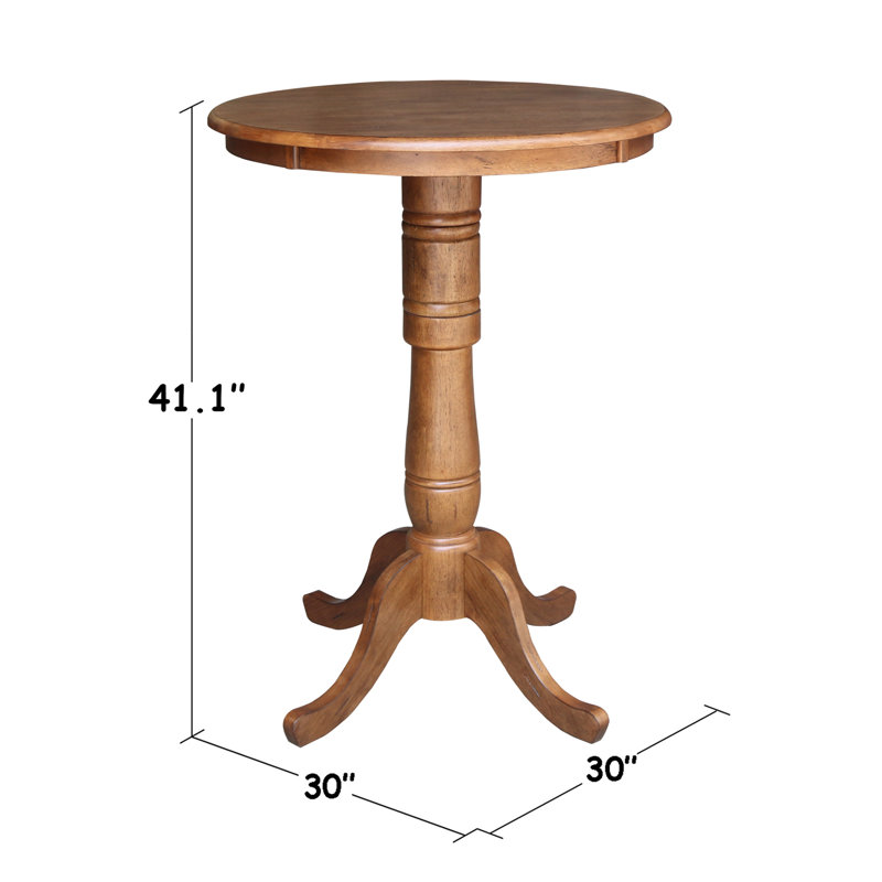 Mosteller Solid Wood Dining Table, 42" H x 30" W x 30" D, Distressed Oak