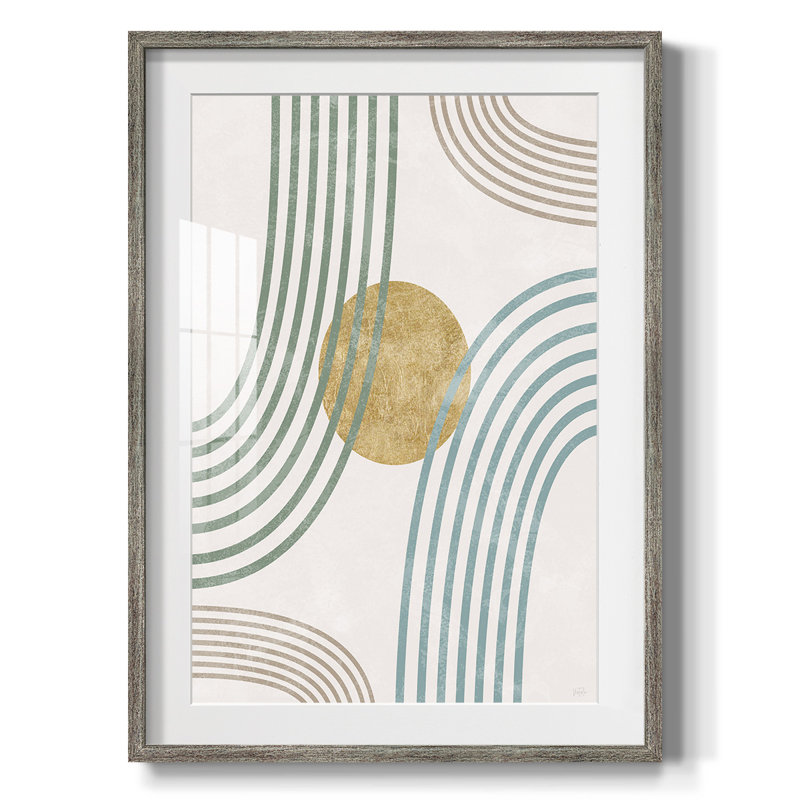 Débit moderne - impression encadrée, H 25,5 po x l 17,5 po, Vieilli
