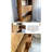 Modern Minimalist Old Elm Wood Five-Drawer Storage Floor-Standing Bookcase