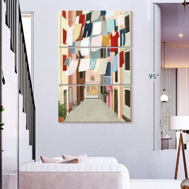 Sireci Today Is Laundry Day II, 74" H x 48" W