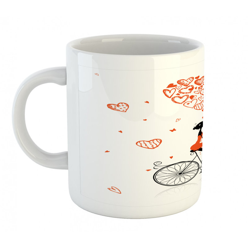 Grande tasse à café à cycle fille