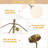 5- Light Modern Gold Sputnik Chandelier With White Glass Globe Shade For Kitchen Island Dining Room Living Room