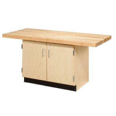 64'' W Wood Top Workbench