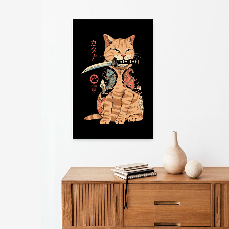 Contemporary Art Contemporary Cat Art, 24" H x 16" W