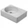 Scola Ceramic Rectangular Wall Mount Bathroom Sink with Overflow