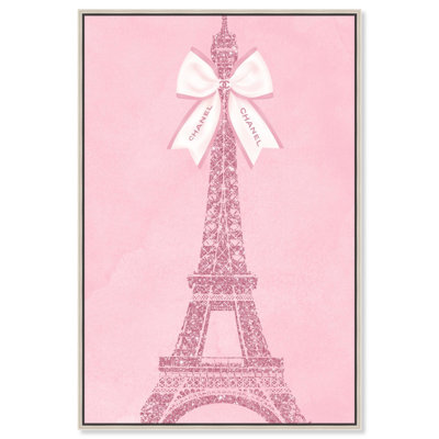Impression sur toile «Pink Glam Paris Love» par 