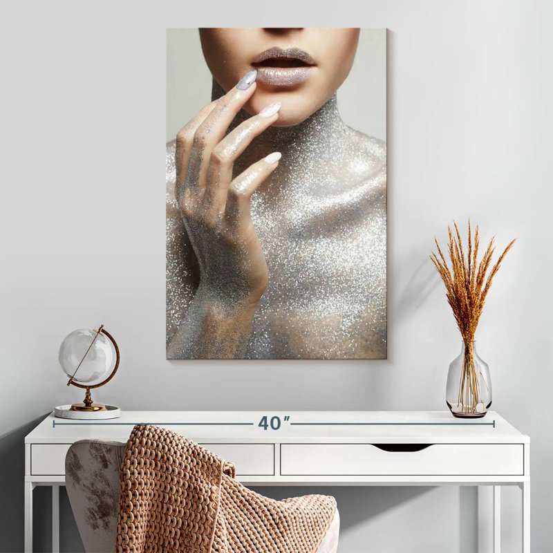 Shuttleworth Silver Glitter Chic, 30" H x 20" W