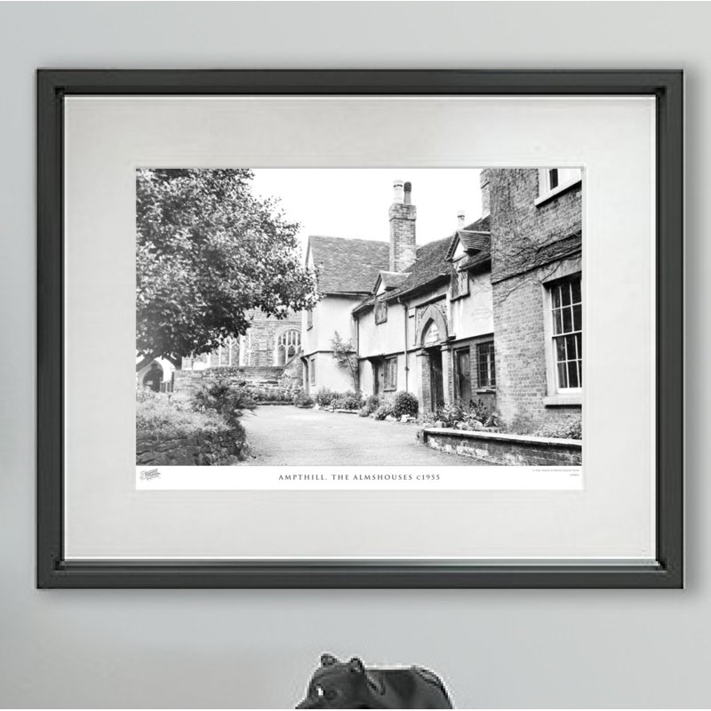 Ampthill, The Almshouses C1955 - Single Picture Frame Print, 40cm H X 50cm W x 2cm D