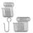 60-piece Silver Metal S-shaped Curtain Track Hooks