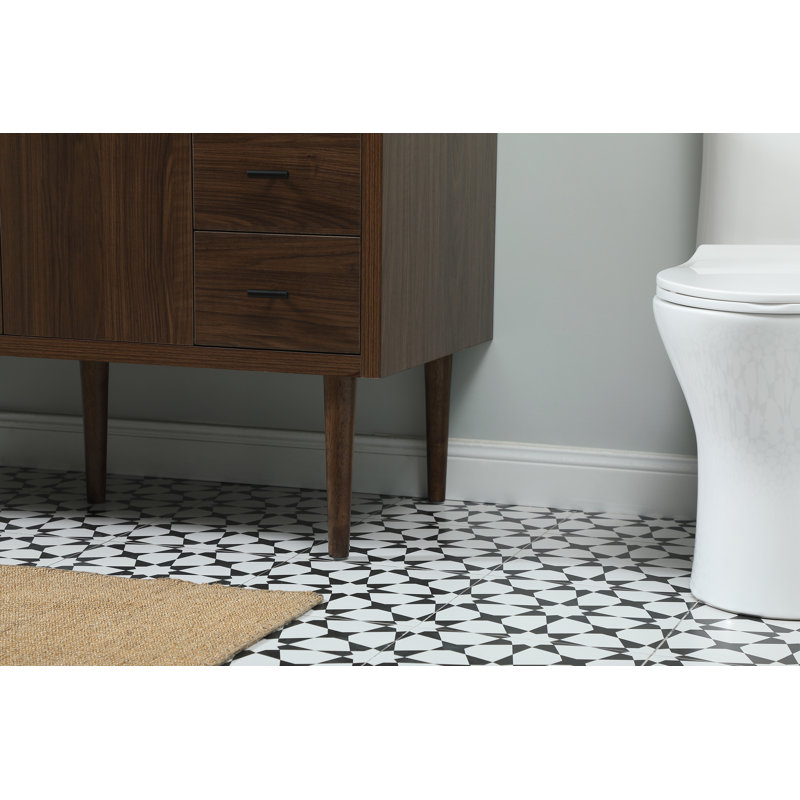 Ensemble de meuble-lavabo simple 48 po Cyrus, Noyer