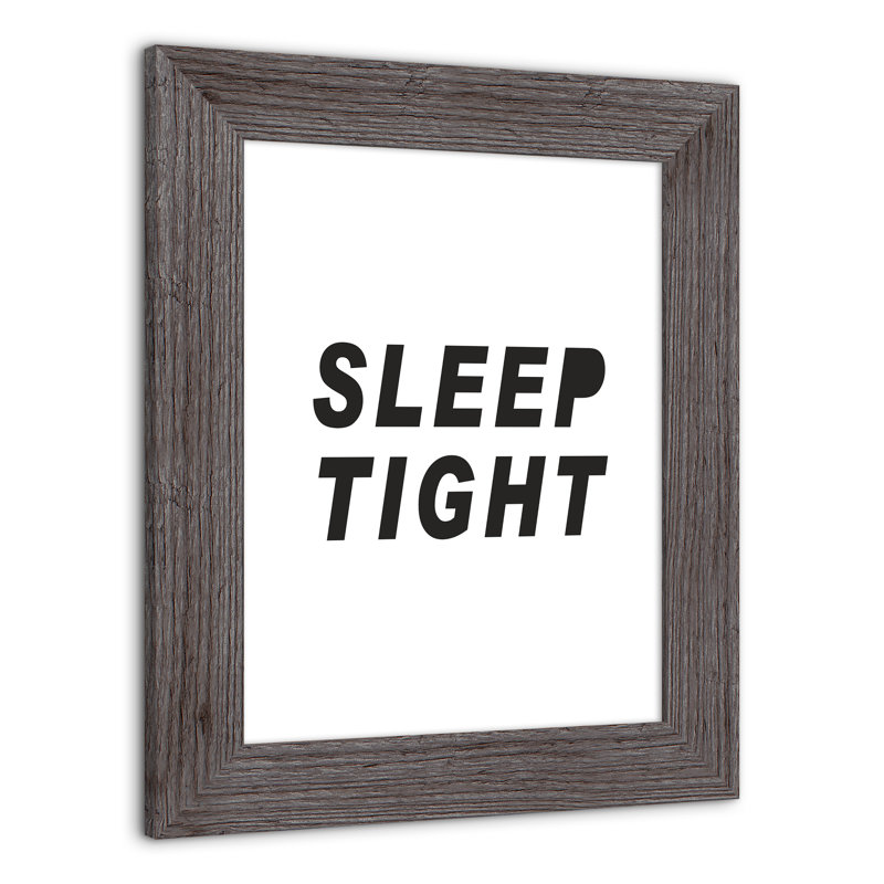 «Sleep Sleep», art encadré simple, H 14 po x l 11 po x P 0,75 po, Cadre gris