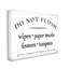 «Don't Flush Disposable Garbage Articles Bathroom Sign» par Daphne Polselli - impression d'art graphique-2030634395-2039199568