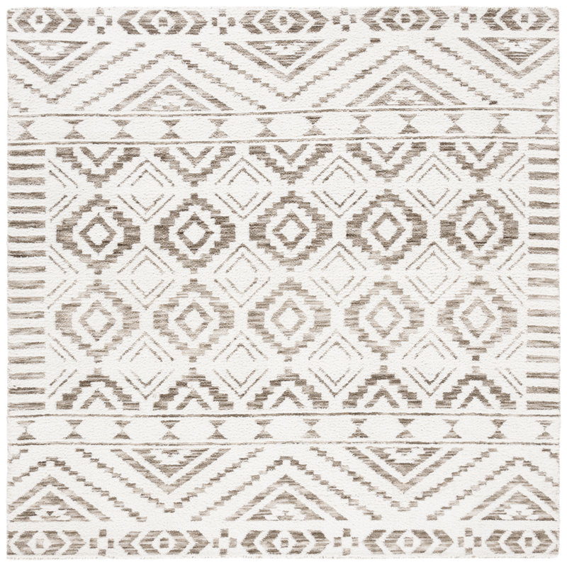 Bouley Tufted Performance Southwestern Rug, Square 6'