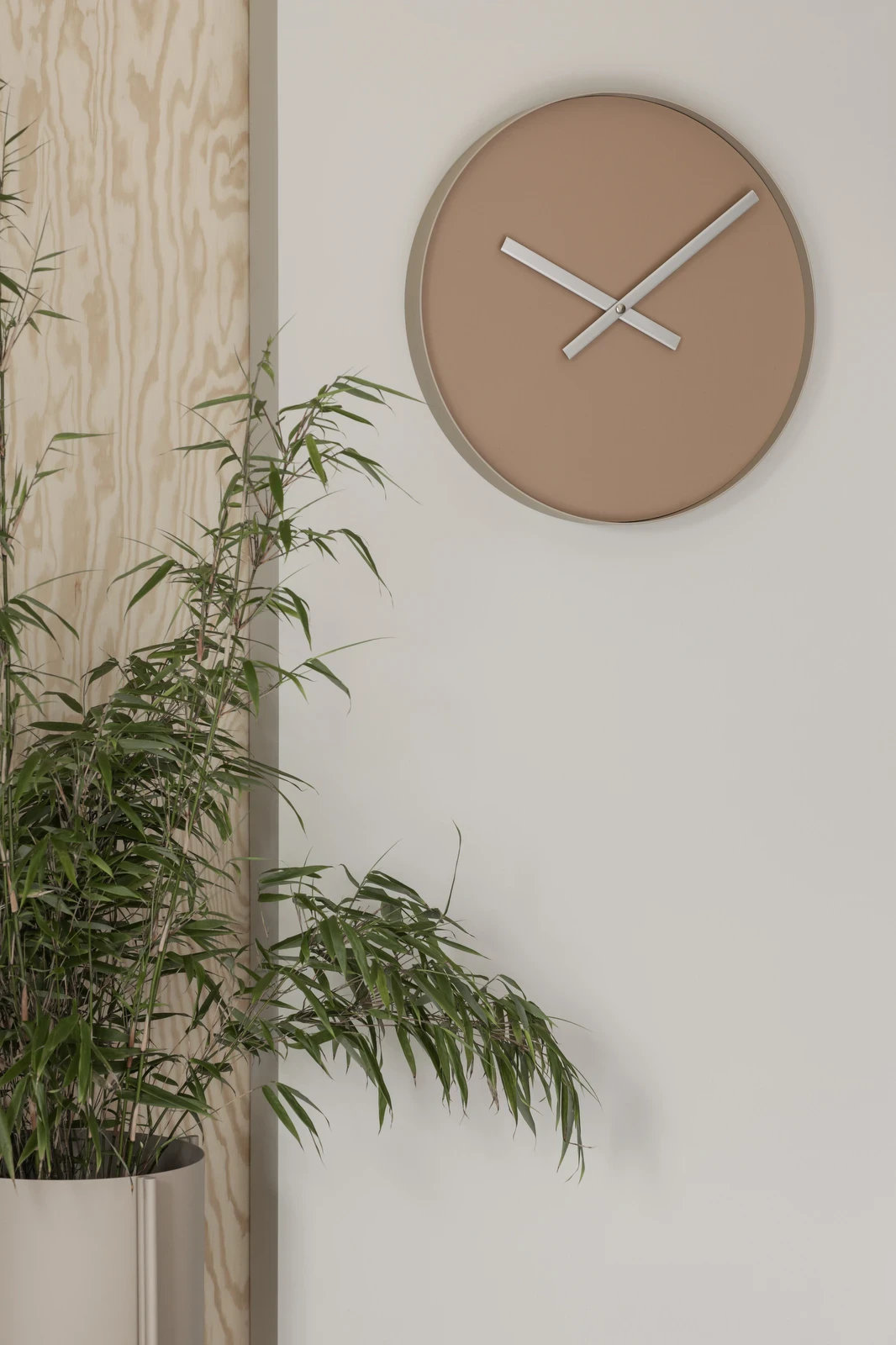 Rim Wall Clock, Large, Indian Tan