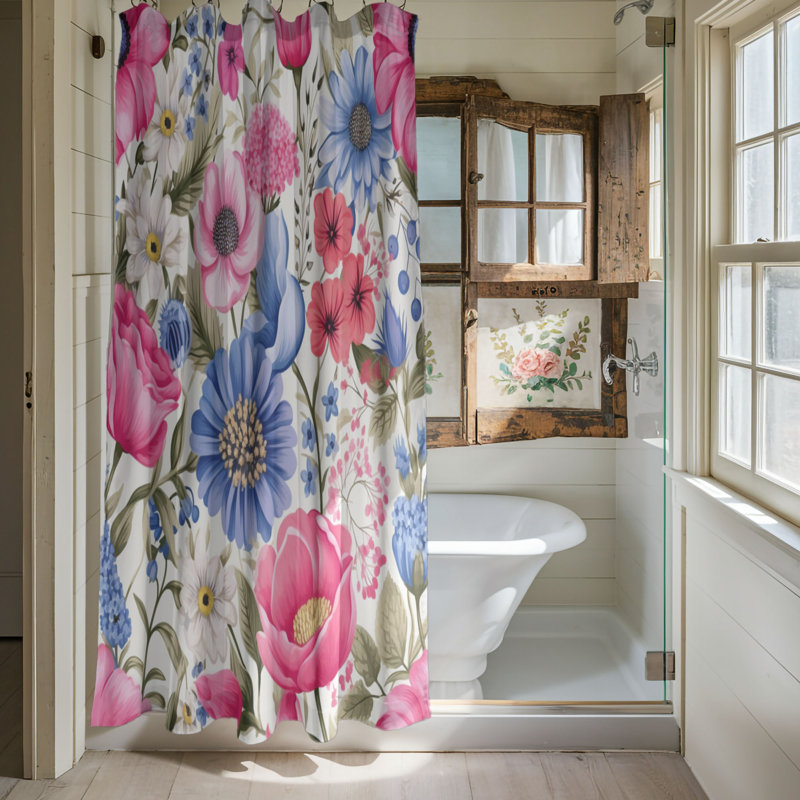 Flower - Premium Shower Curtain, 74"H x 71"W