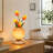 Orange Tulip Flower Table Lamp, 3-Color Touch Control Led Light With Usb Charger, Romantic Night Light