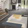 Odoaker Machine Woven Black/Blue/Cream/Grey/Yellow Indoor Rug