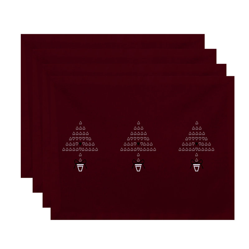 Ensemble de napperons 4 pièces Hearty, Marron