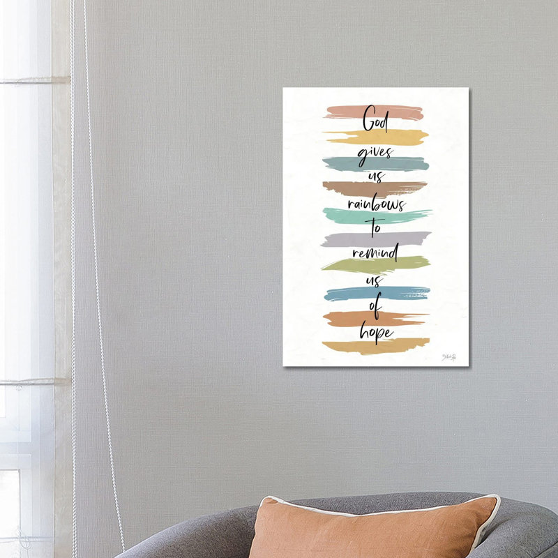 God Gives Us Rainbows By Marla Rae - Wrapped Canvas Typography by Marla Rae - Wrapped Canvas Print