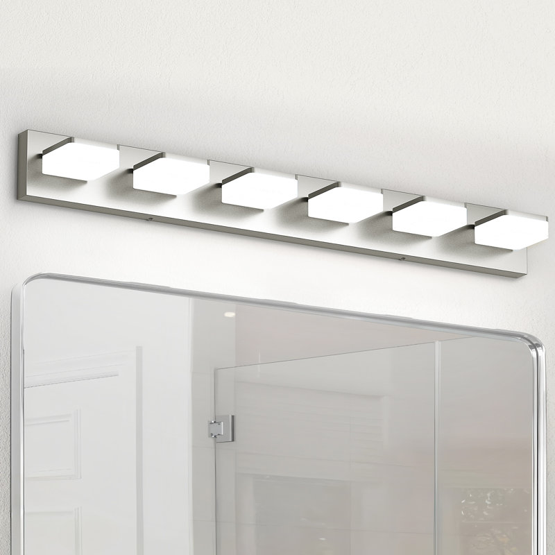 Luminaire de salle de bain à DEL Rahmone, haute transmittance et intensité variable avec tête rotative à 270 °, Nickel