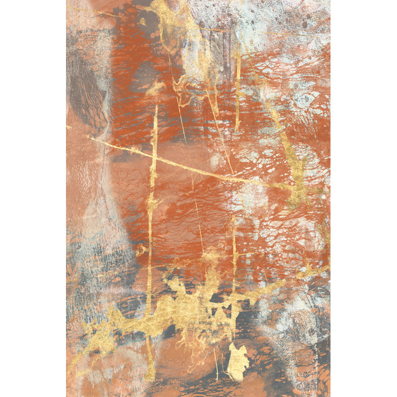 Terre Cotta Lace I par Jennifer Goldberger - peinture sur toile tendue, H 30 po x l 20 po x P 1,25 po
